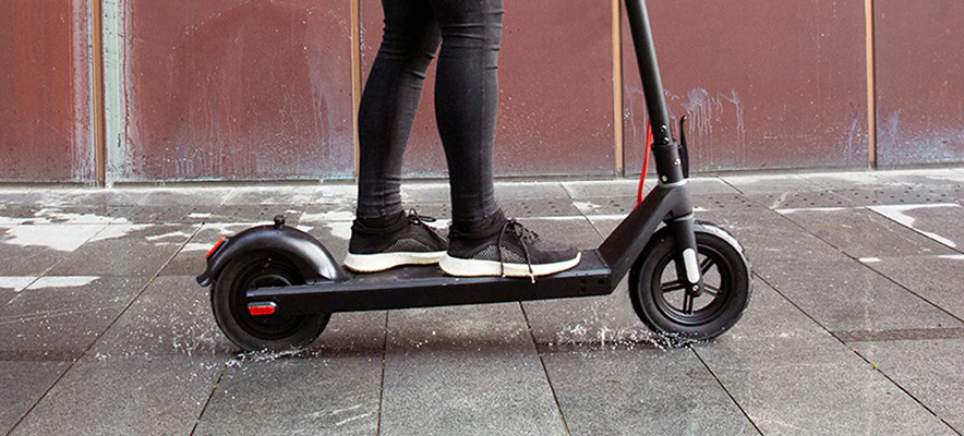 electric scooter rainy day